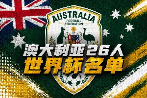 澳大利亚世界杯26人名单:伊兰昆达、瑞安、梅特卡夫领衔配图